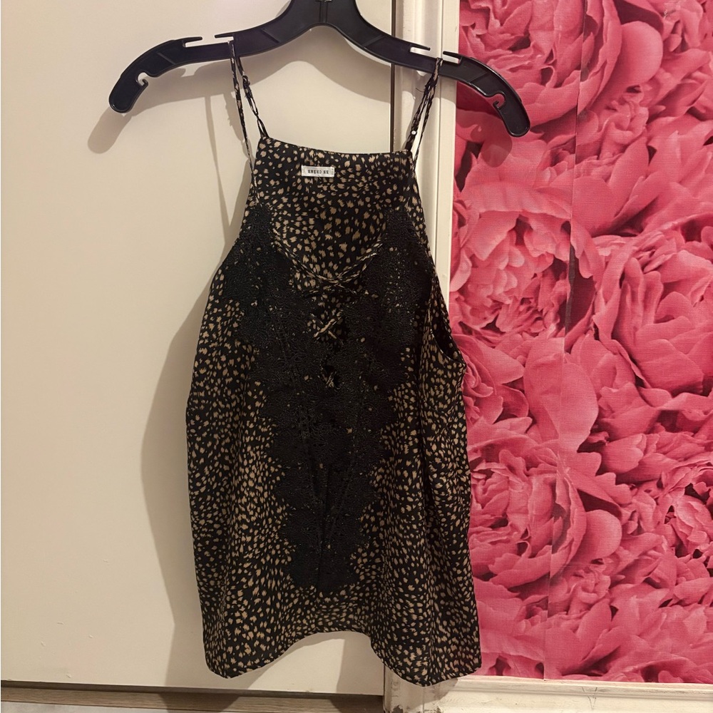 Black and Tan Women's Top